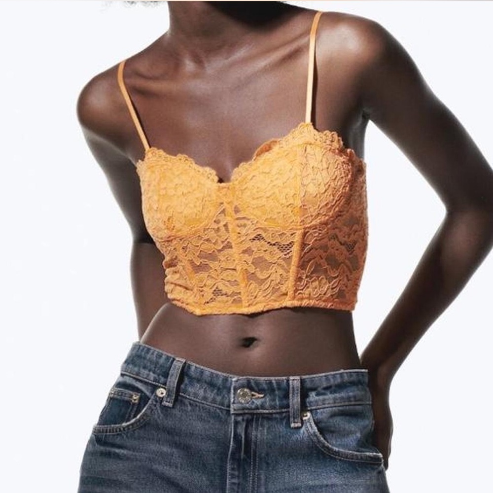 Zara woman’s large orange corset top